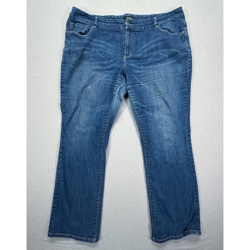 A.N.A. Women Jeans Modern Fit Blue Medium Wash Stretch Straight Leg 22W